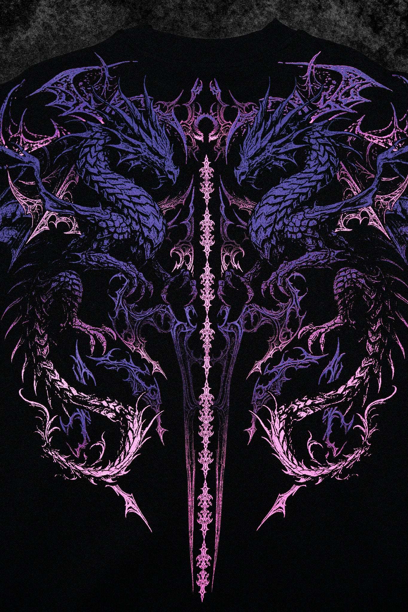 Dragon Blade Oversized T-shirt [TWILIGHT]-Coordom