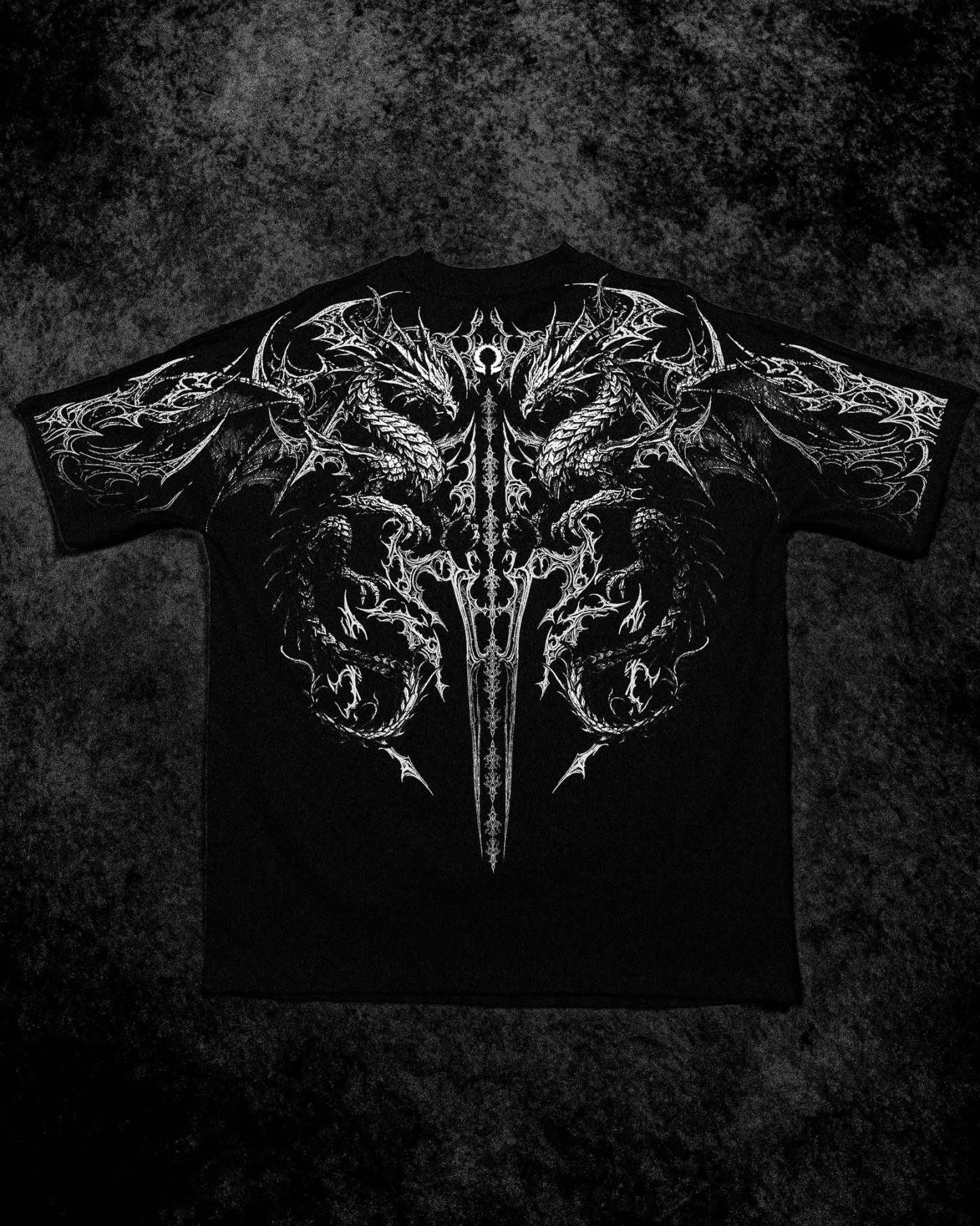 Dragon Blade Oversized T-SHIRT [VOID BLACK]-Coordom