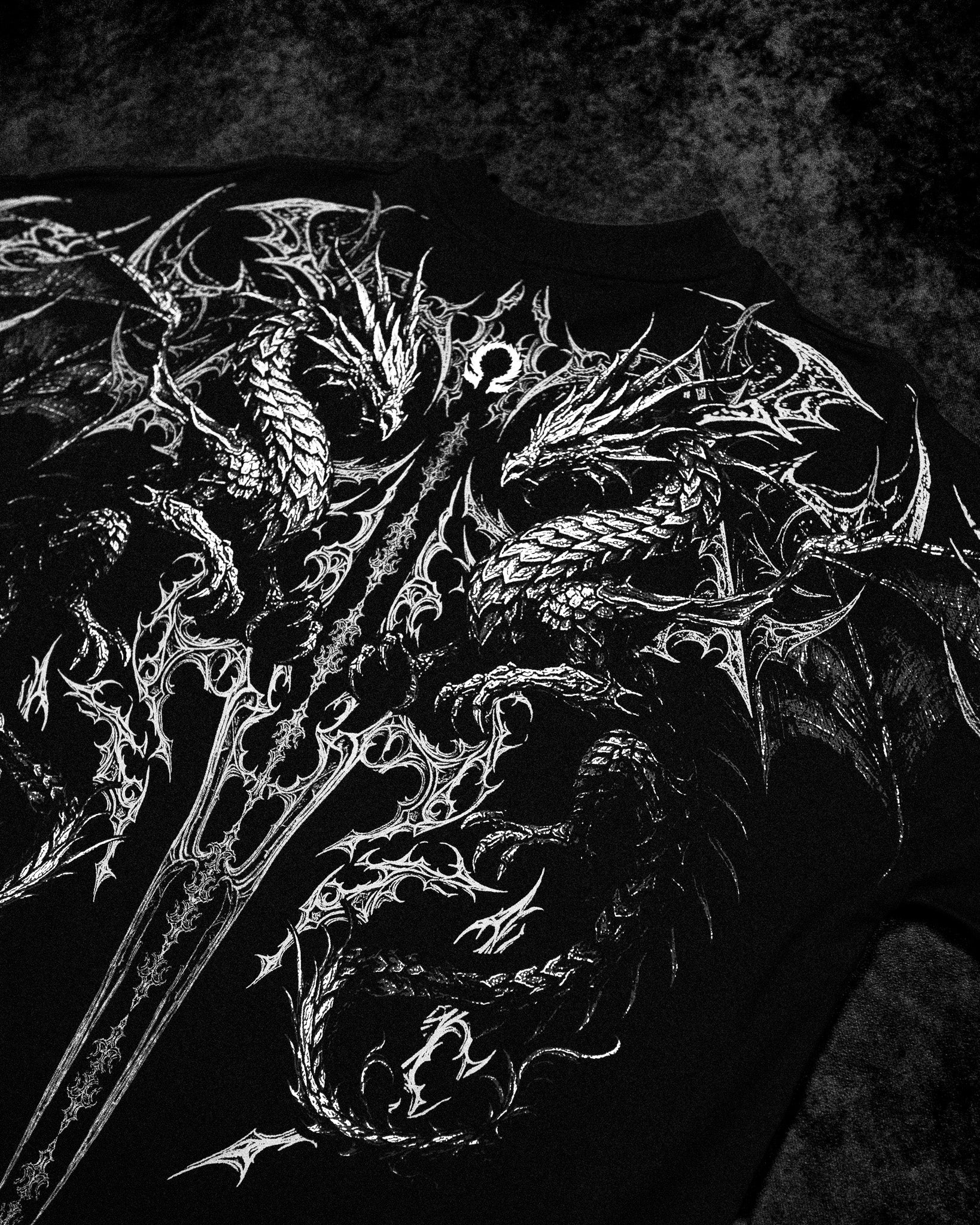 Dragon Blade Oversized T-SHIRT [VOID BLACK]-Coordom