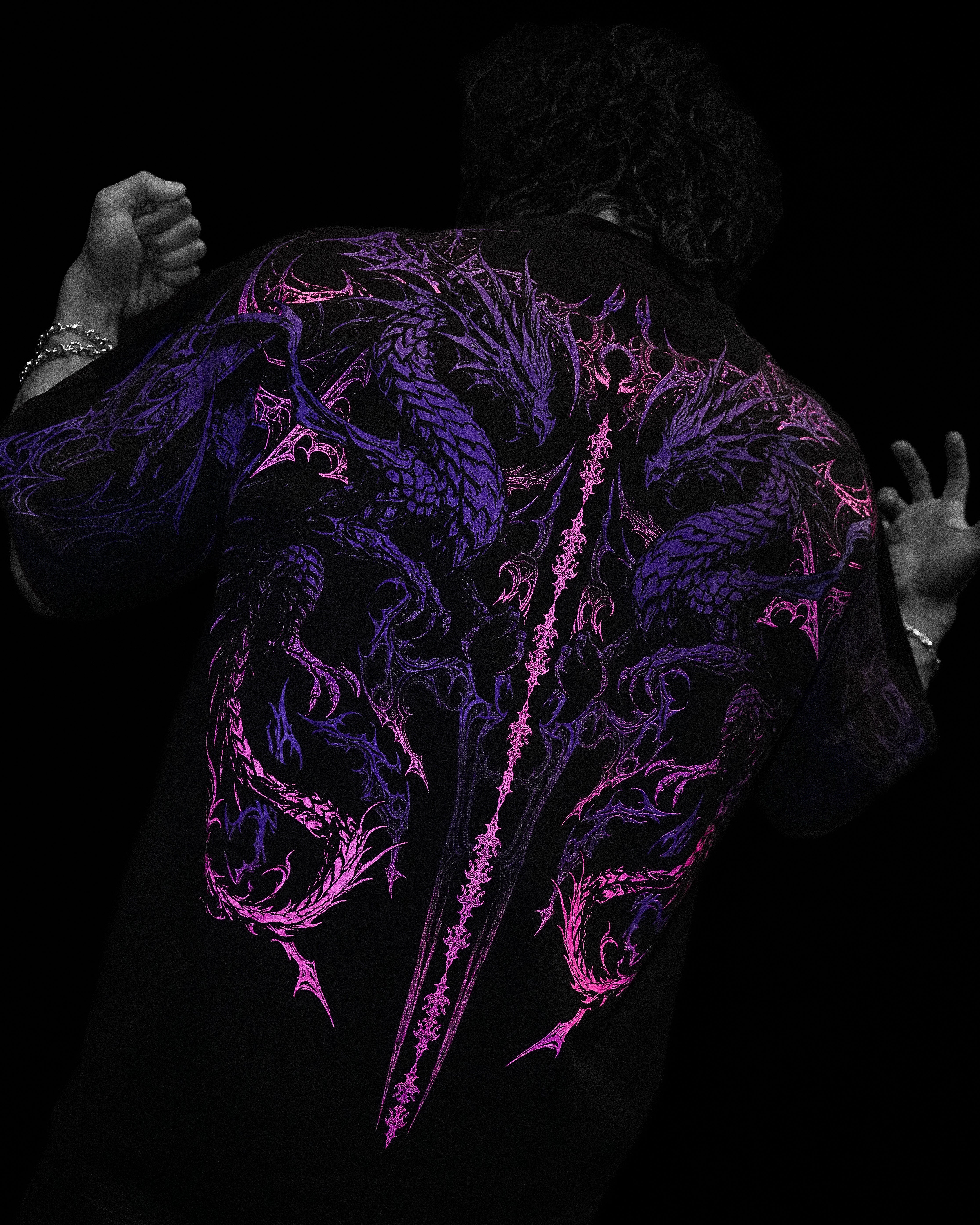 Dragon Blade Oversized T-shirt [TWILIGHT]-Coordom