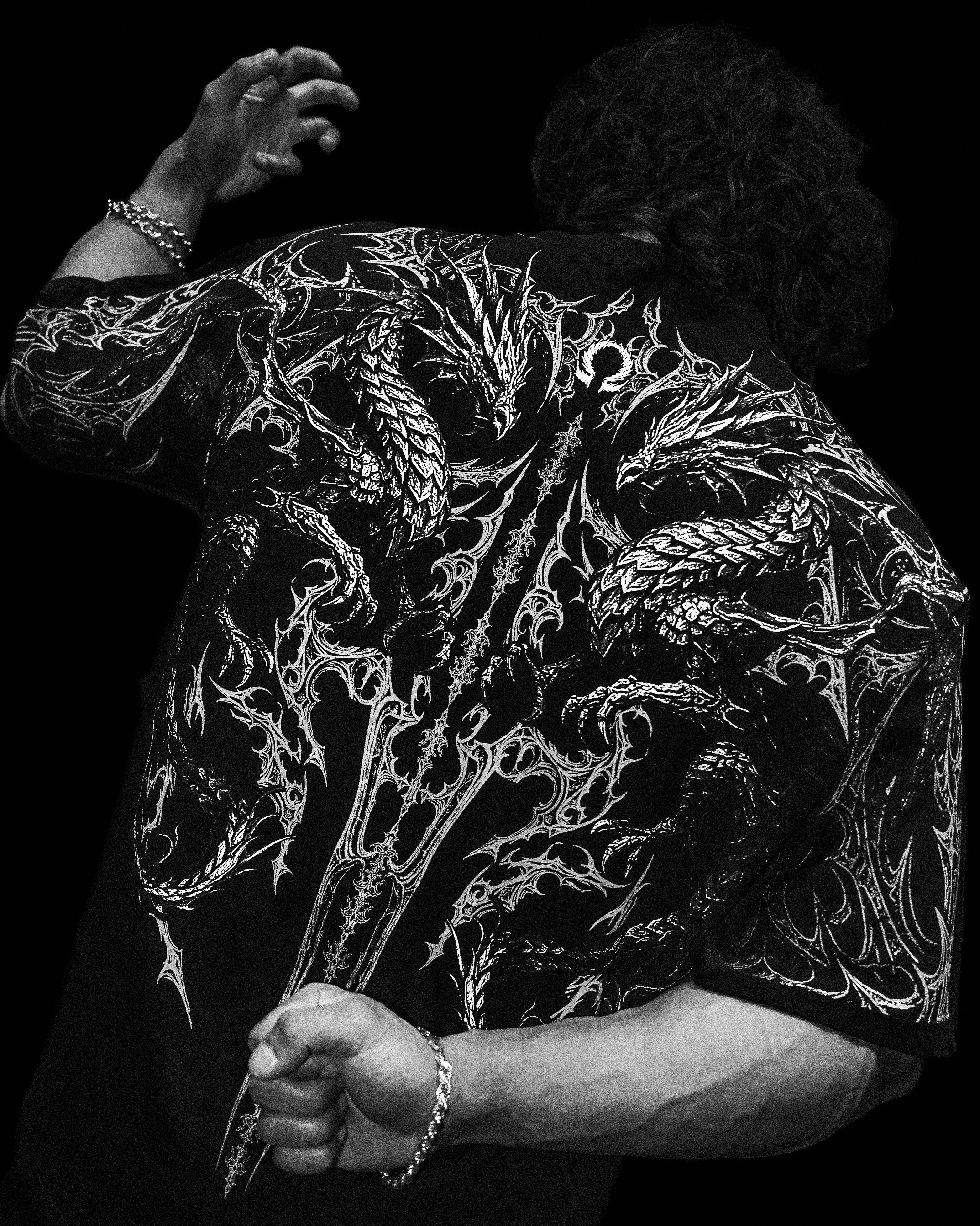 Dragon Blade Oversized T-SHIRT [VOID BLACK]-Coordom