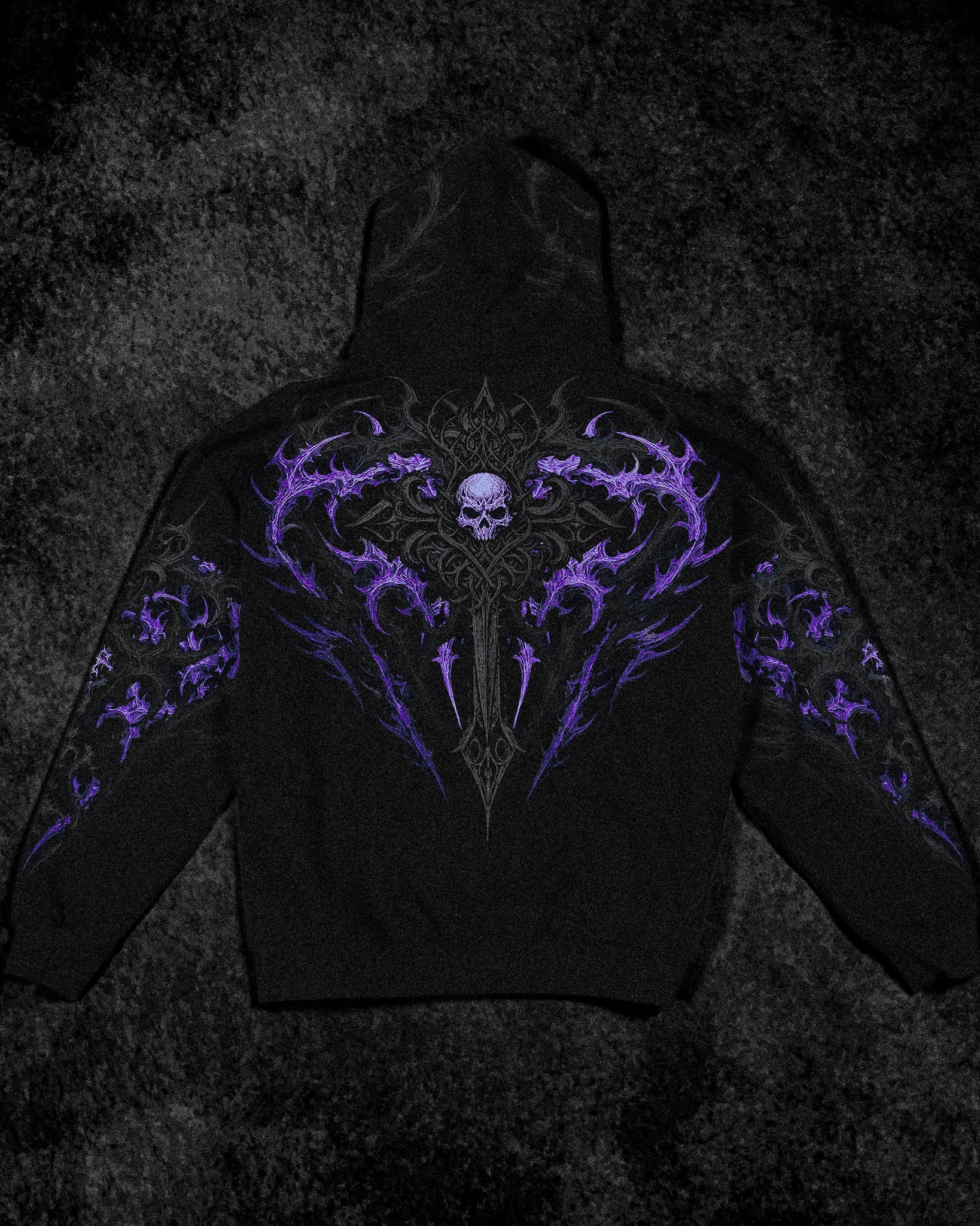 Heavenly Knight Oversized Zip-up Hoodie [DUSK]-Coordom
