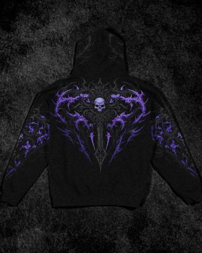 Heavenly Knight Oversized Zip-up Hoodie [DUSK]-Coordom