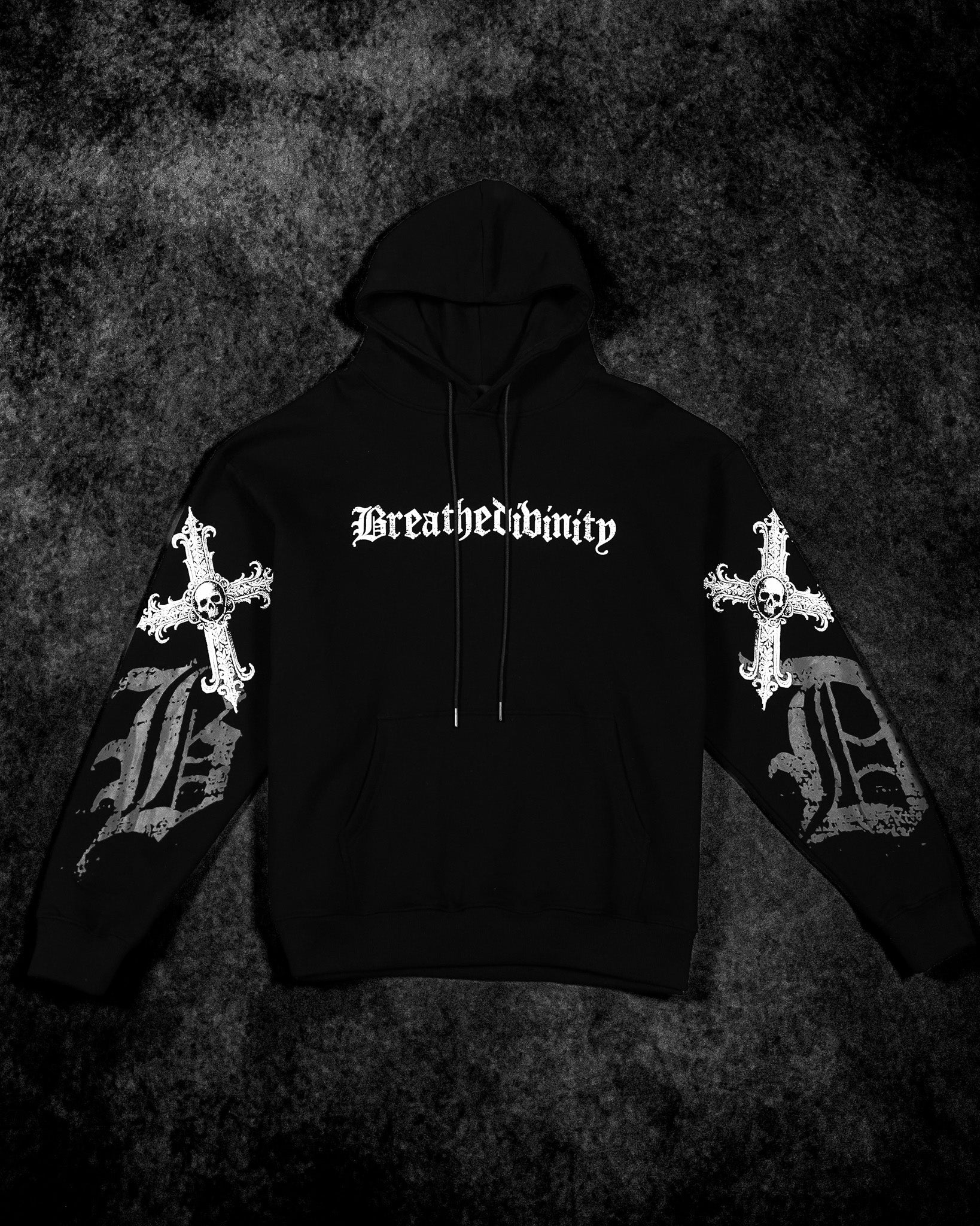 Elegant Oversized pullover hoodie [VOID BLACK]-Coordom