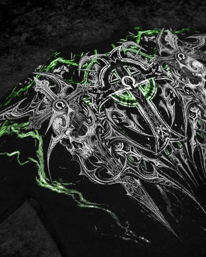 Resurrection Oversized T-shirt [NEON GREEN]-Coordom