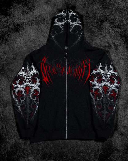 Heavenly Knight Oversized Zip-up Hoodie [NIGHTMARE]-Coordom