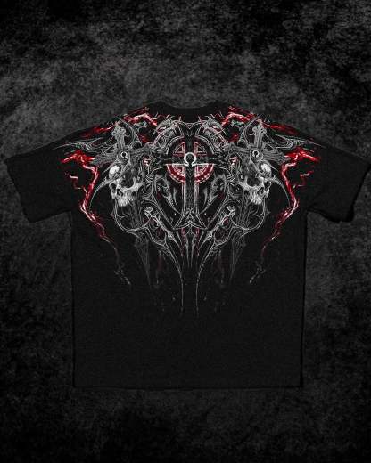 Resurrection Oversized T-shirt [HEAVENLY RED]-Coordom