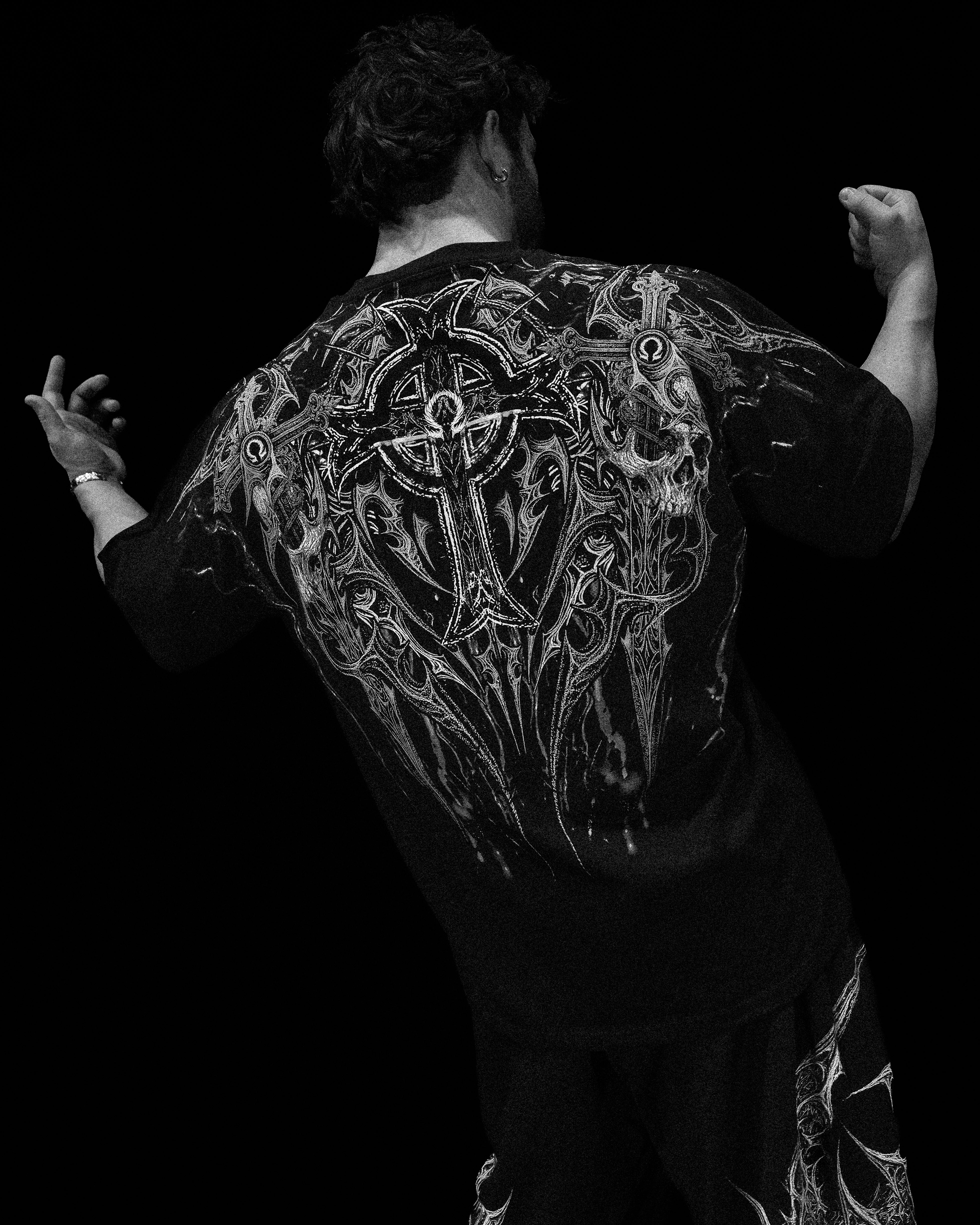 Resurrection Oversized T-shirt [VOID BLACK]-Coordom