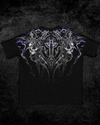Resurrection Oversized T-shirt [HOLLOW PURPLE]-Coordom
