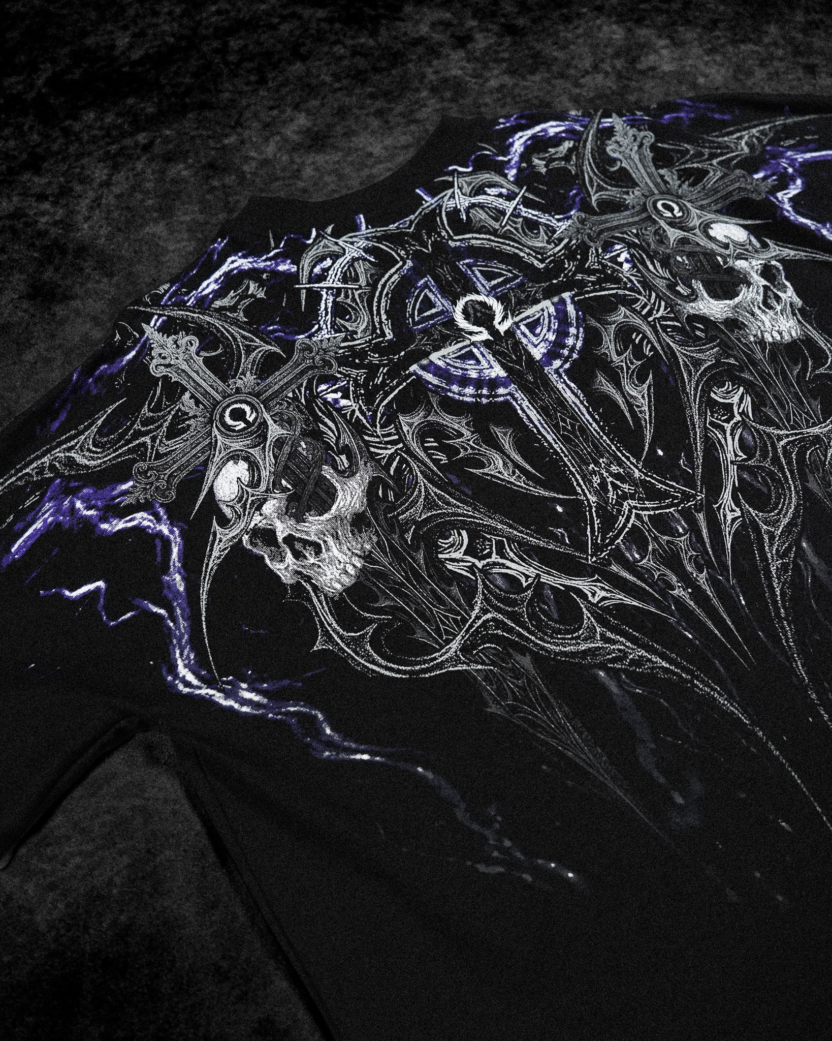 Resurrection Oversized T-shirt [HOLLOW PURPLE]-Coordom