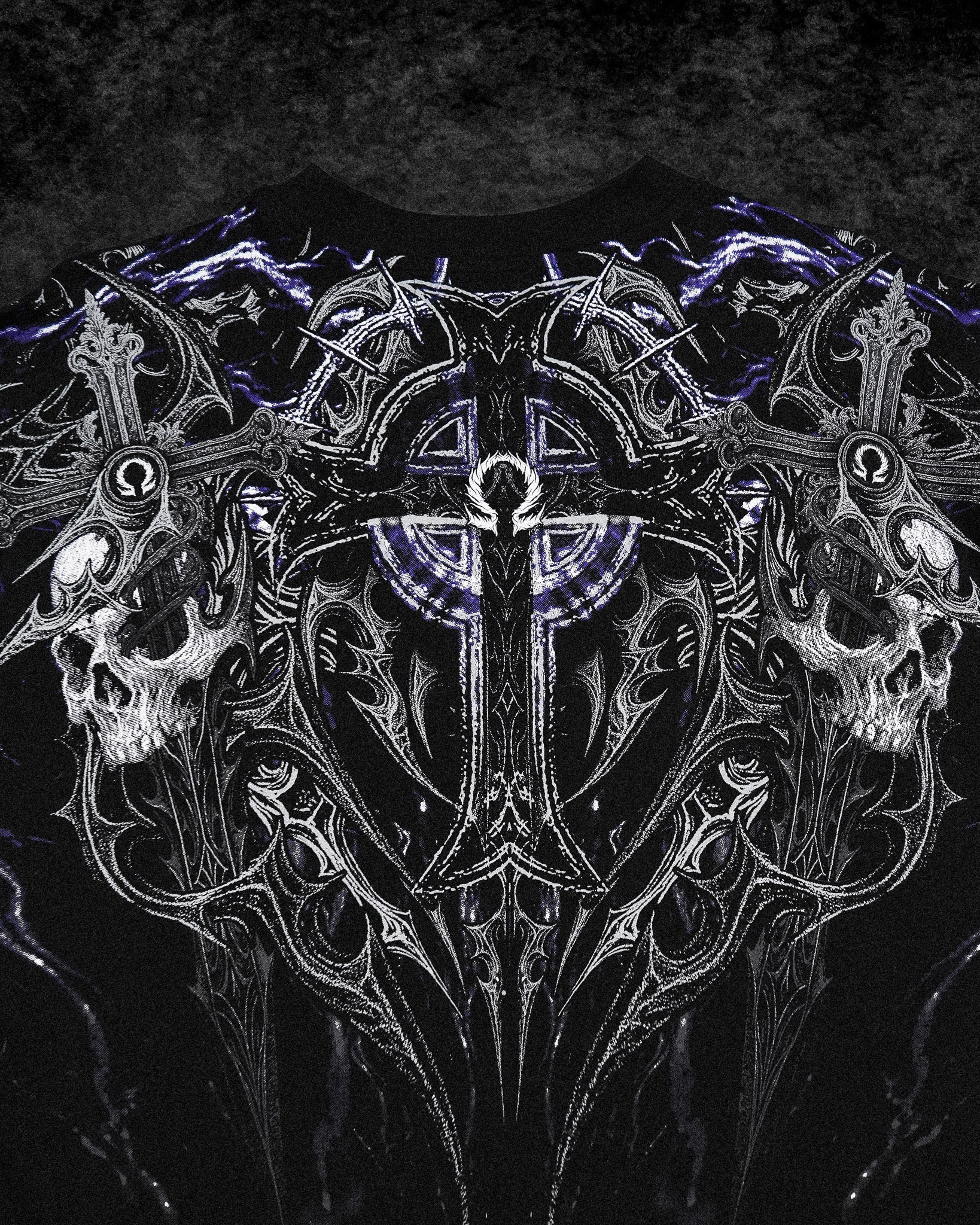 Resurrection Oversized T-shirt [HOLLOW PURPLE]-Coordom