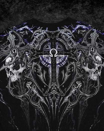 Resurrection Oversized T-shirt [HOLLOW PURPLE]-Coordom