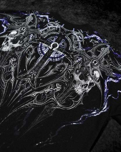 Resurrection Oversized T-shirt [HOLLOW PURPLE]-Coordom