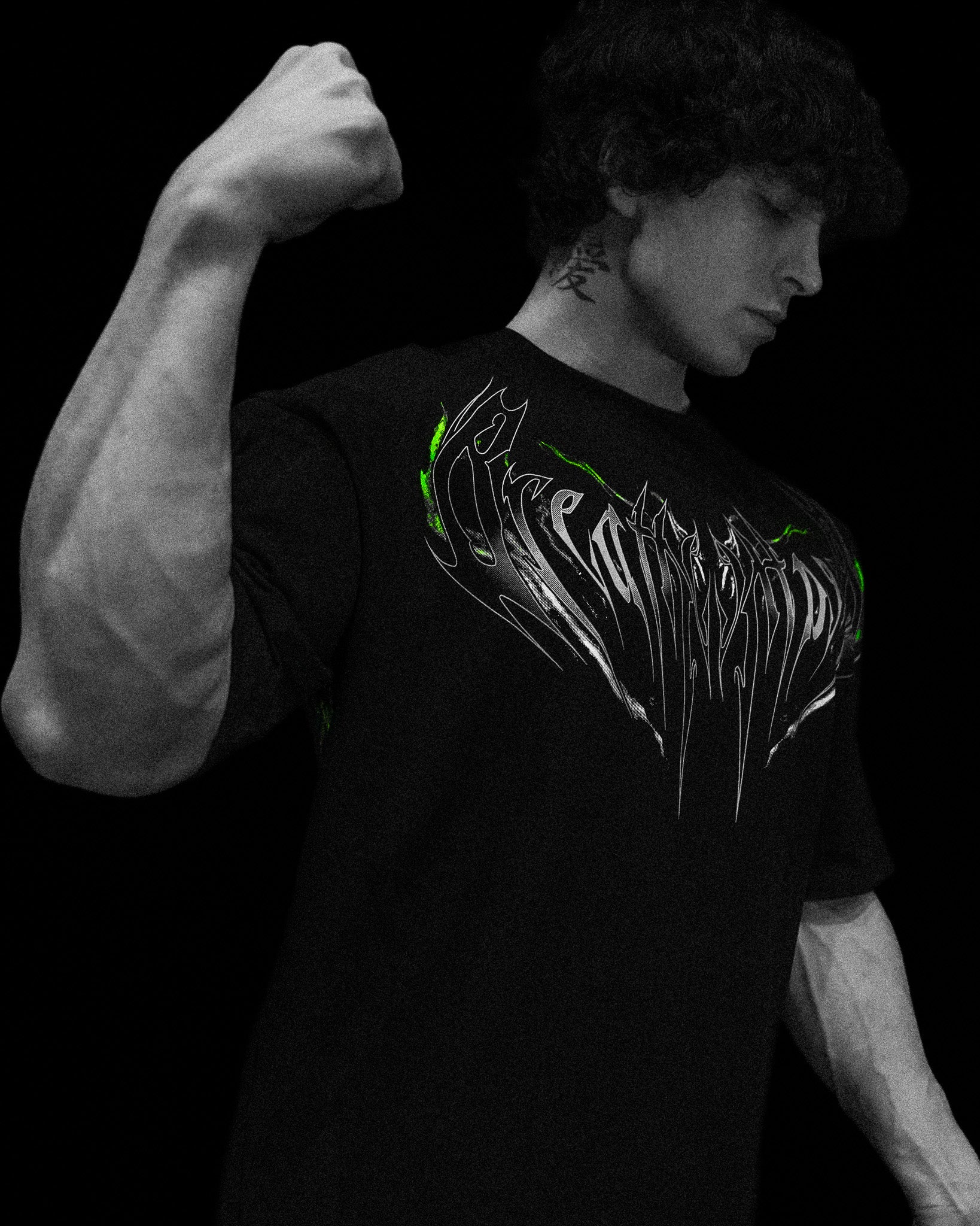 Resurrection Oversized T-shirt [NEON GREEN]-Coordom