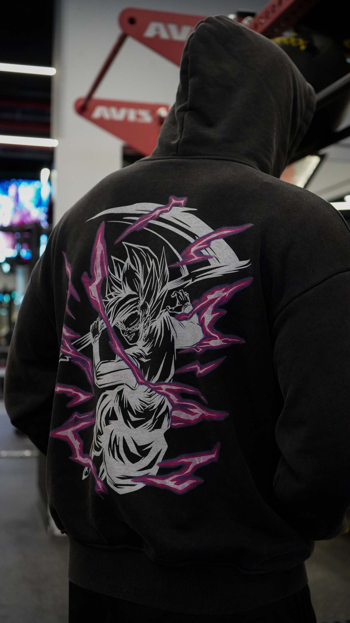 Black Warrior Hoodie - Acid Wash Grey-Coordom