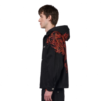 "hellboy" denim Jacket black-Coordom