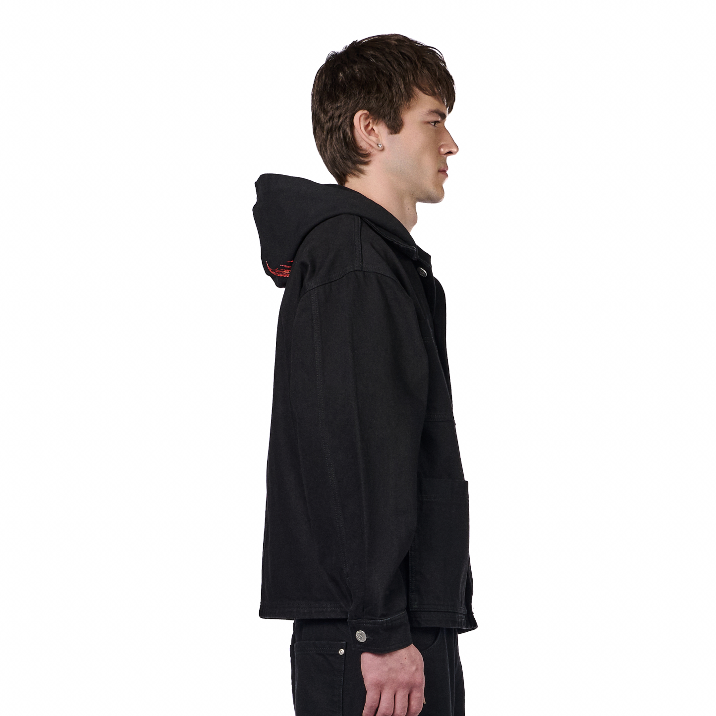 "hellboy" denim Jacket black-Coordom