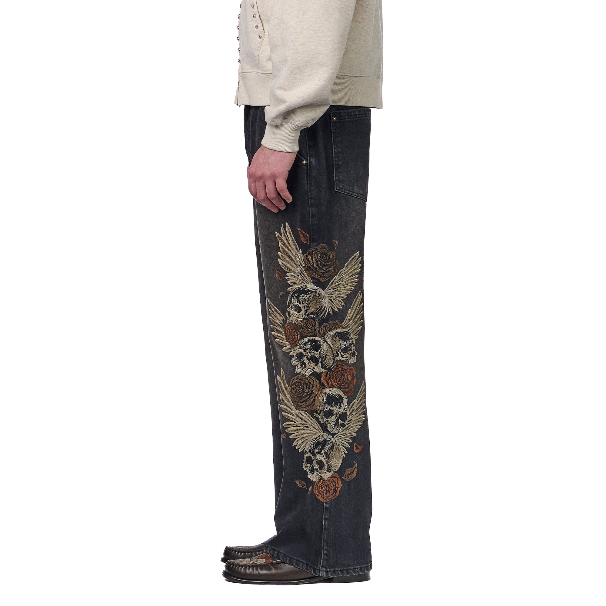 "hellboy" brown washed bootcut Denim-Coordom