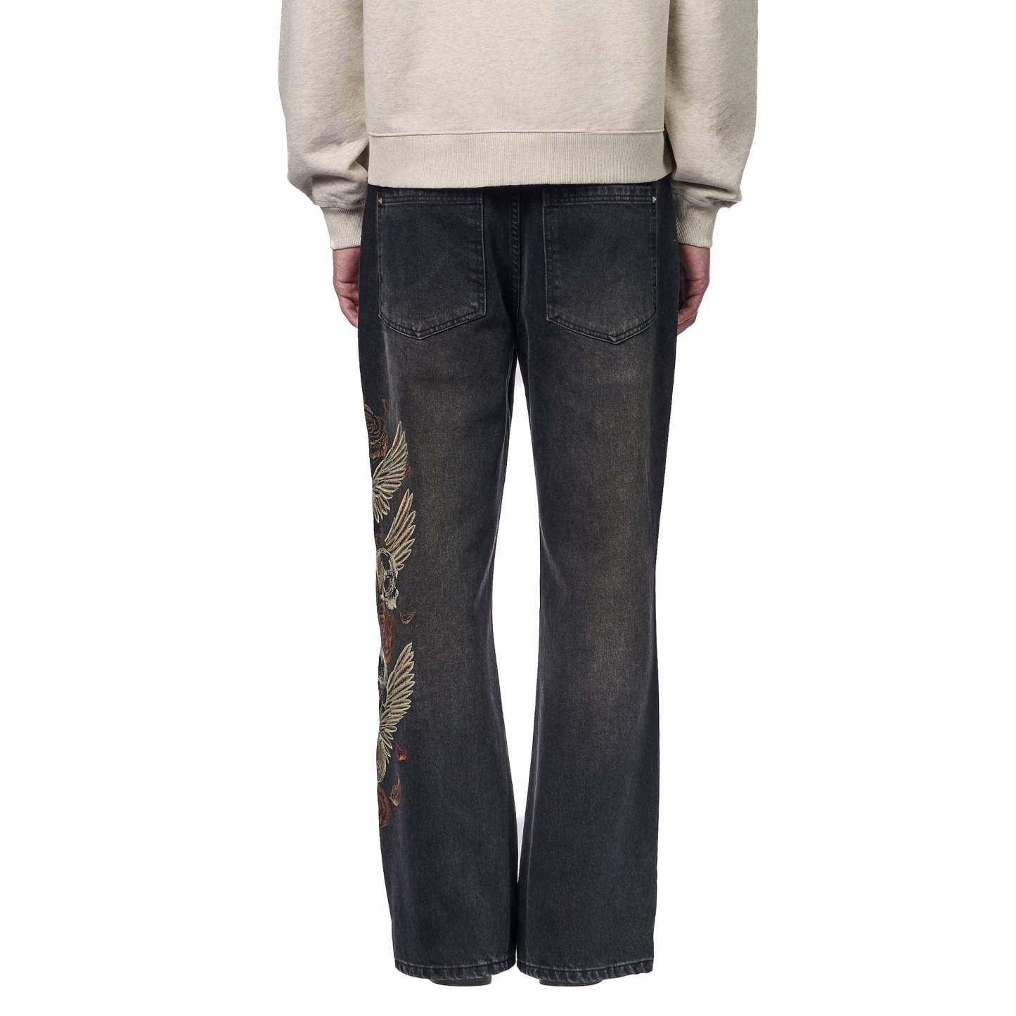 "hellboy" brown washed bootcut Denim-Coordom