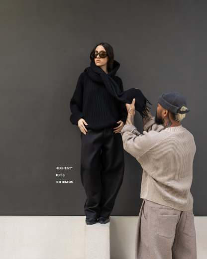 Pleated Felt Trousers-Coordom