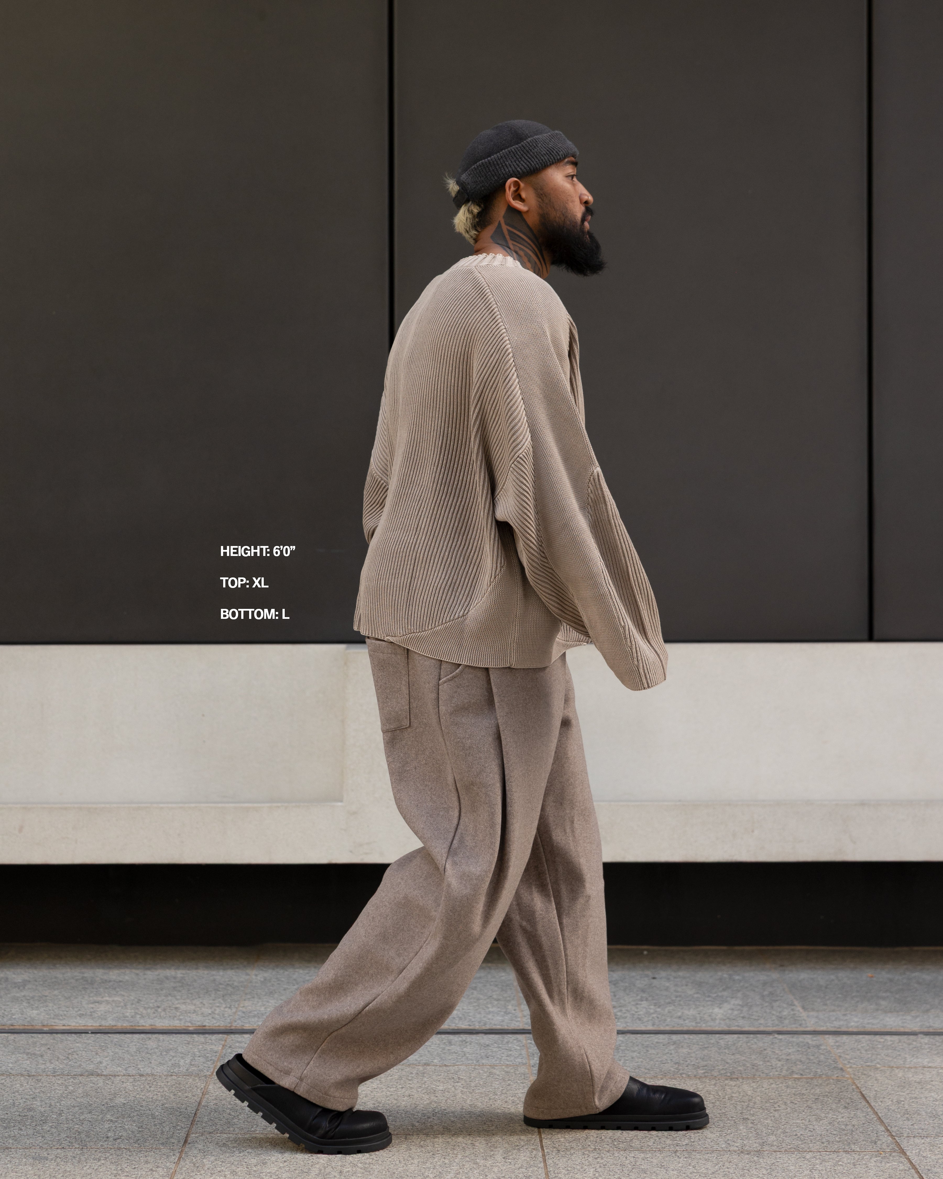 Pleated Felt Trousers-Coordom