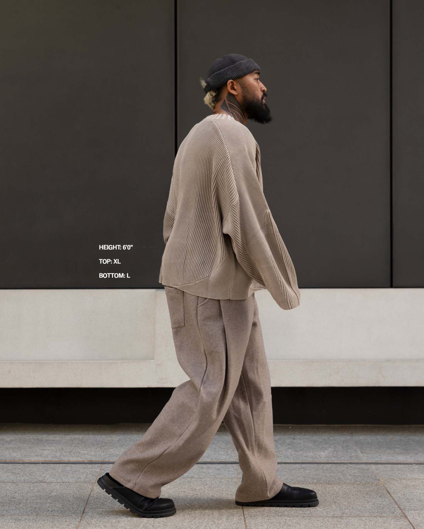 Pleated Felt Trousers-Coordom