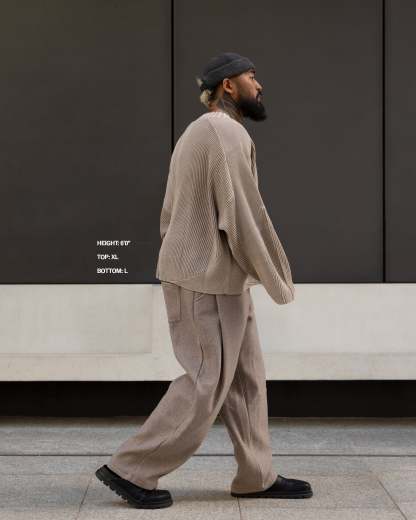Pleated Felt Trousers-Coordom