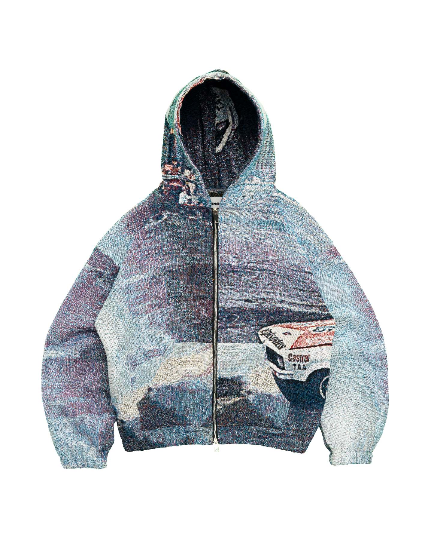 Tapestry Zip-Up Hoodie | Vintage Streetwear Oversized Casual Jacket-Coordom