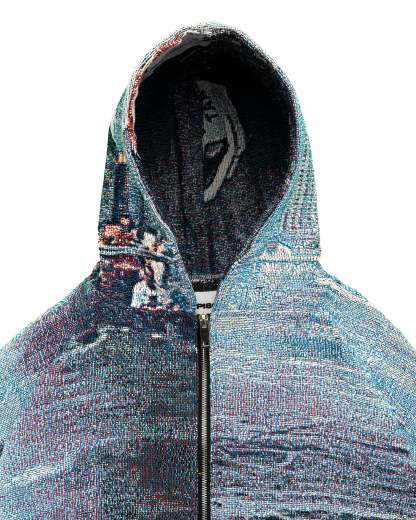 Tapestry Zip-Up Hoodie | Vintage Streetwear Oversized Casual Jacket-Coordom