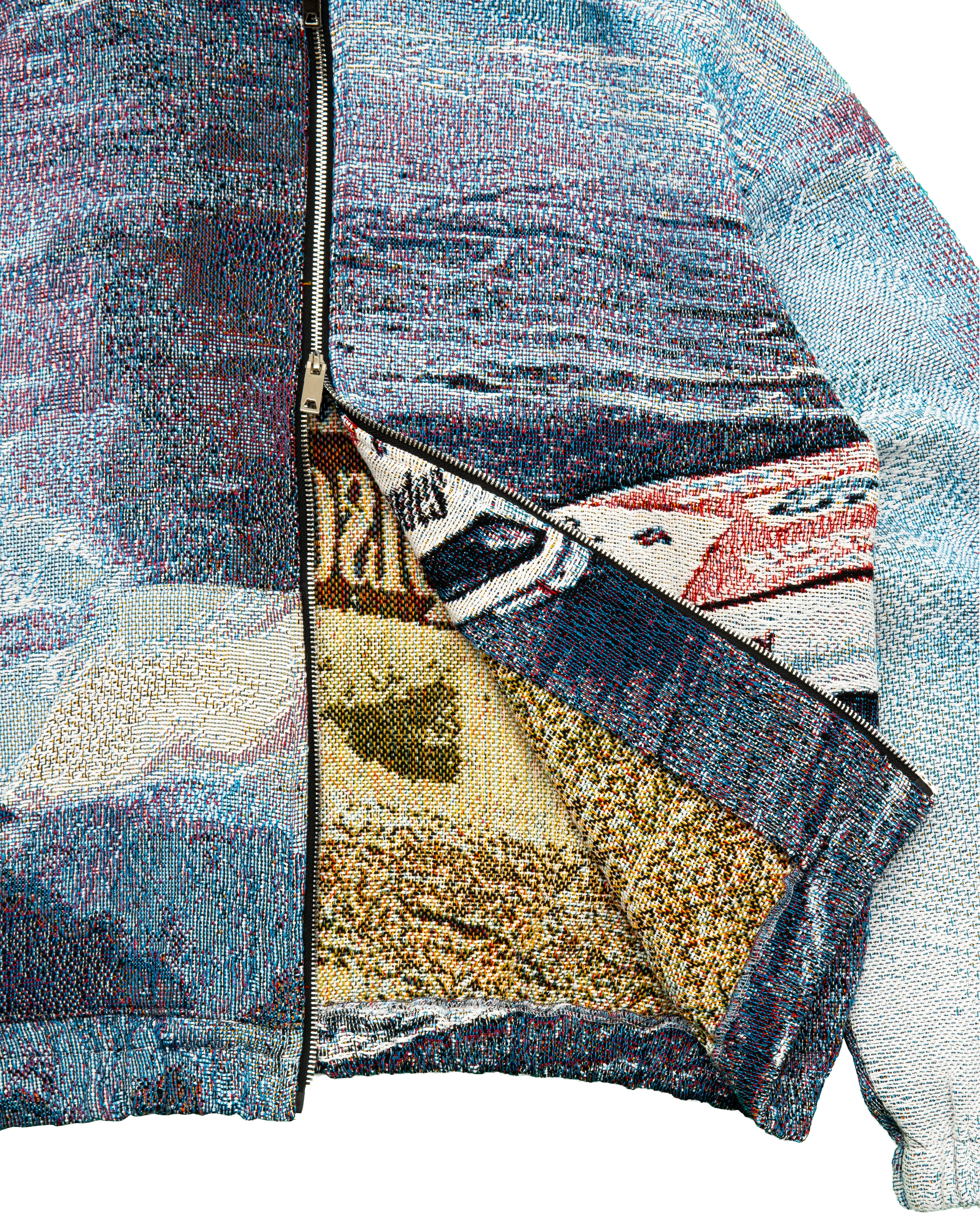 Tapestry Zip-Up Hoodie | Vintage Streetwear Oversized Casual Jacket-Coordom