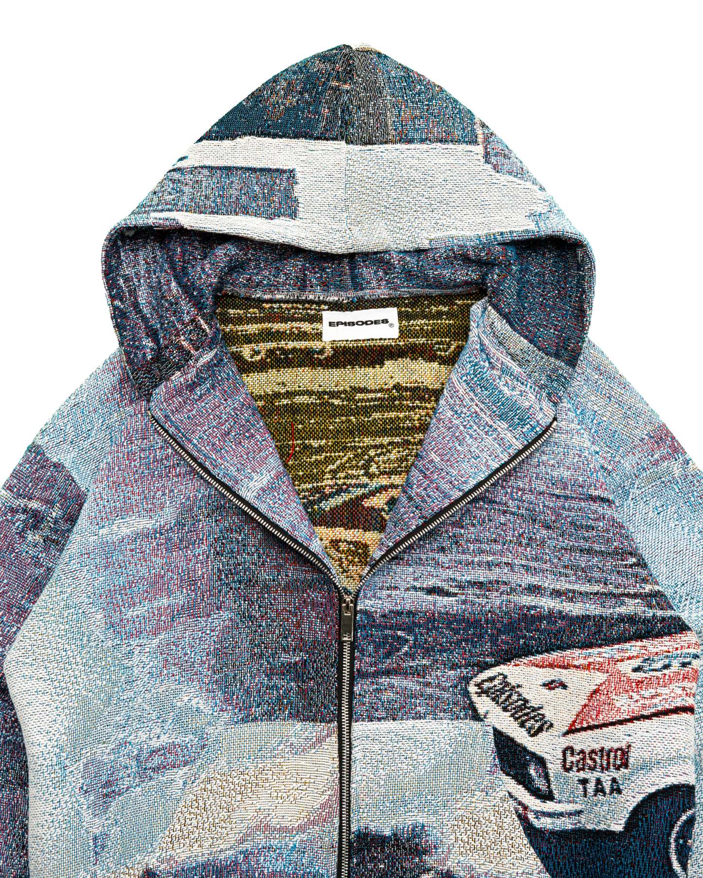 Tapestry Zip-Up Hoodie | Vintage Streetwear Oversized Casual Jacket-Coordom