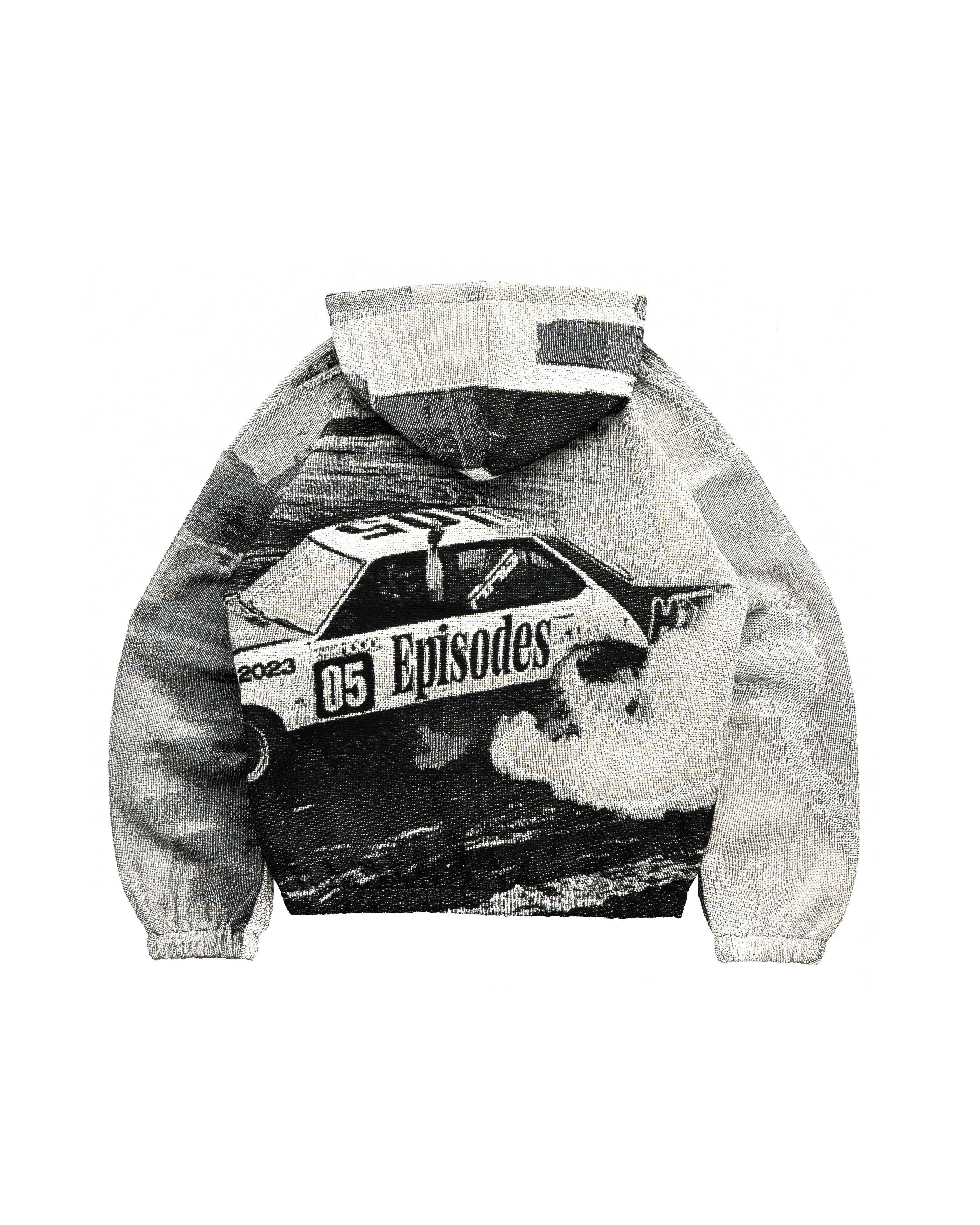 Tapestry Zip-Up Hoodie (MONO) | Vintage Streetwear Oversized Jacket-Coordom