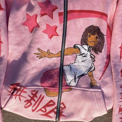 Fashion street style personality zipper hoodie-Coordom