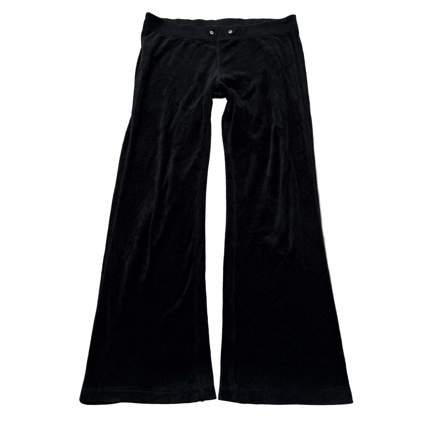 Juicy Couture Women's Black Velour Flare Leg Track Pant Loungewear Casual Size M-Coordom