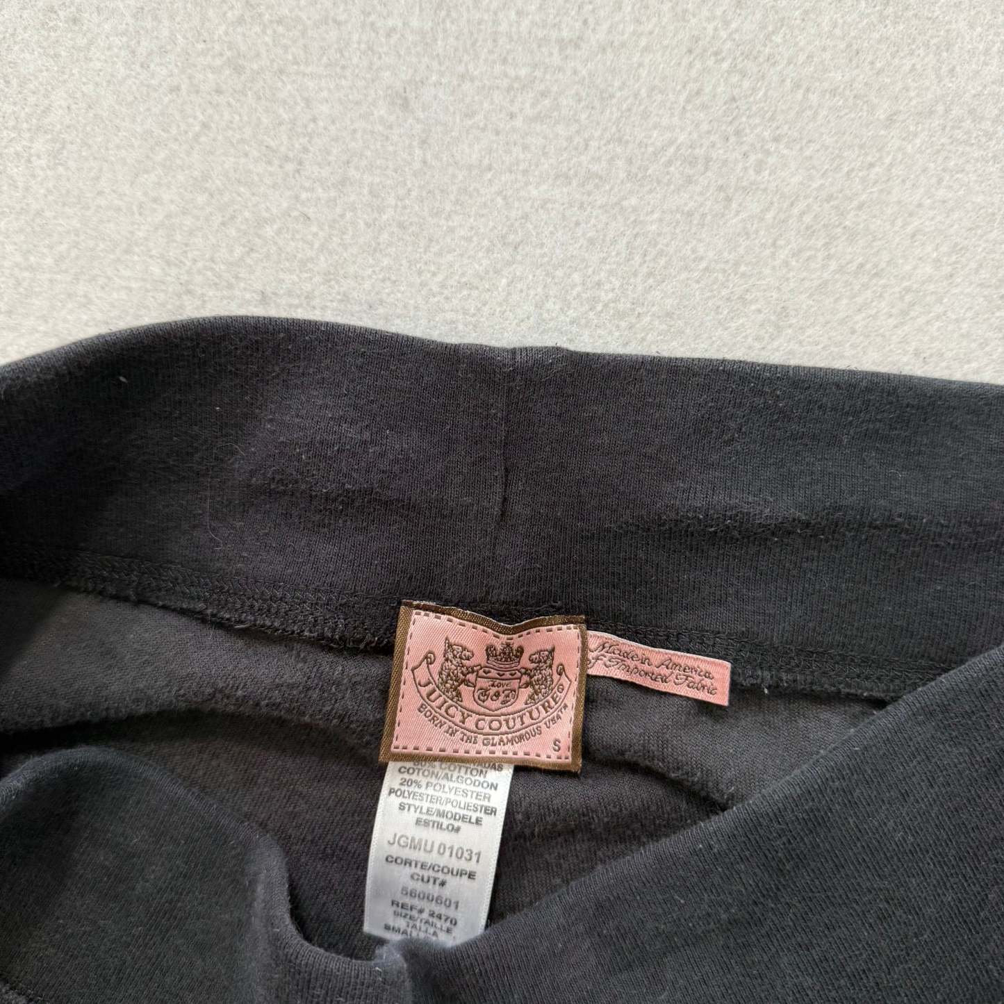 Vintage Juicy Couture Women's Black Velour Flared Track Pant Drawstring Size S-Coordom