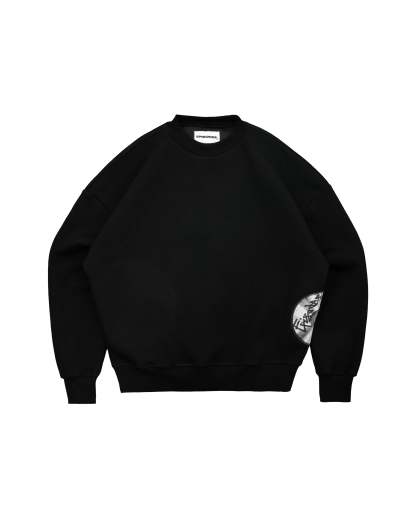 Disc Sweatshirt Black [630GSM]-Coordom