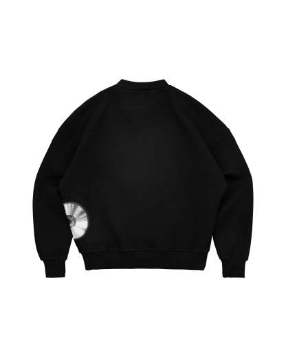 Disc Sweatshirt Black [630GSM]-Coordom