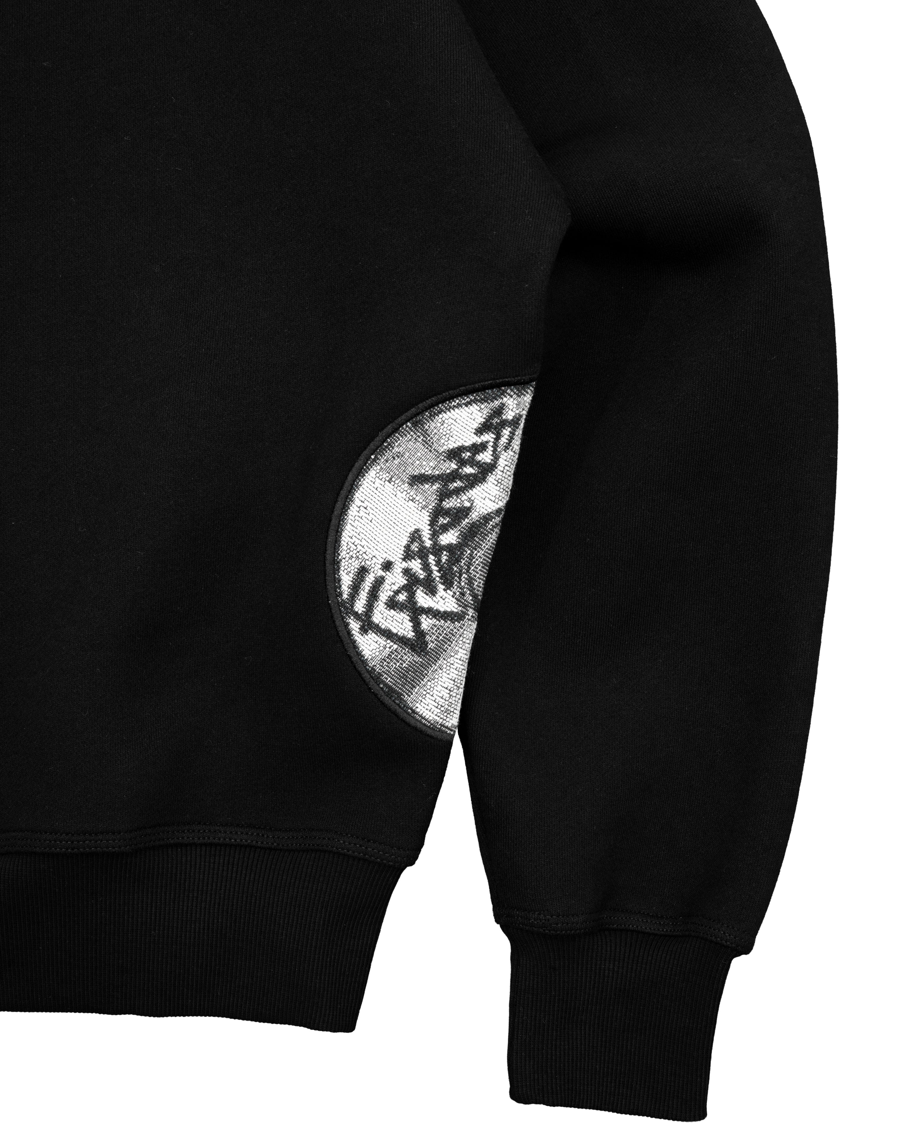 Disc Sweatshirt Black [630GSM]-Coordom
