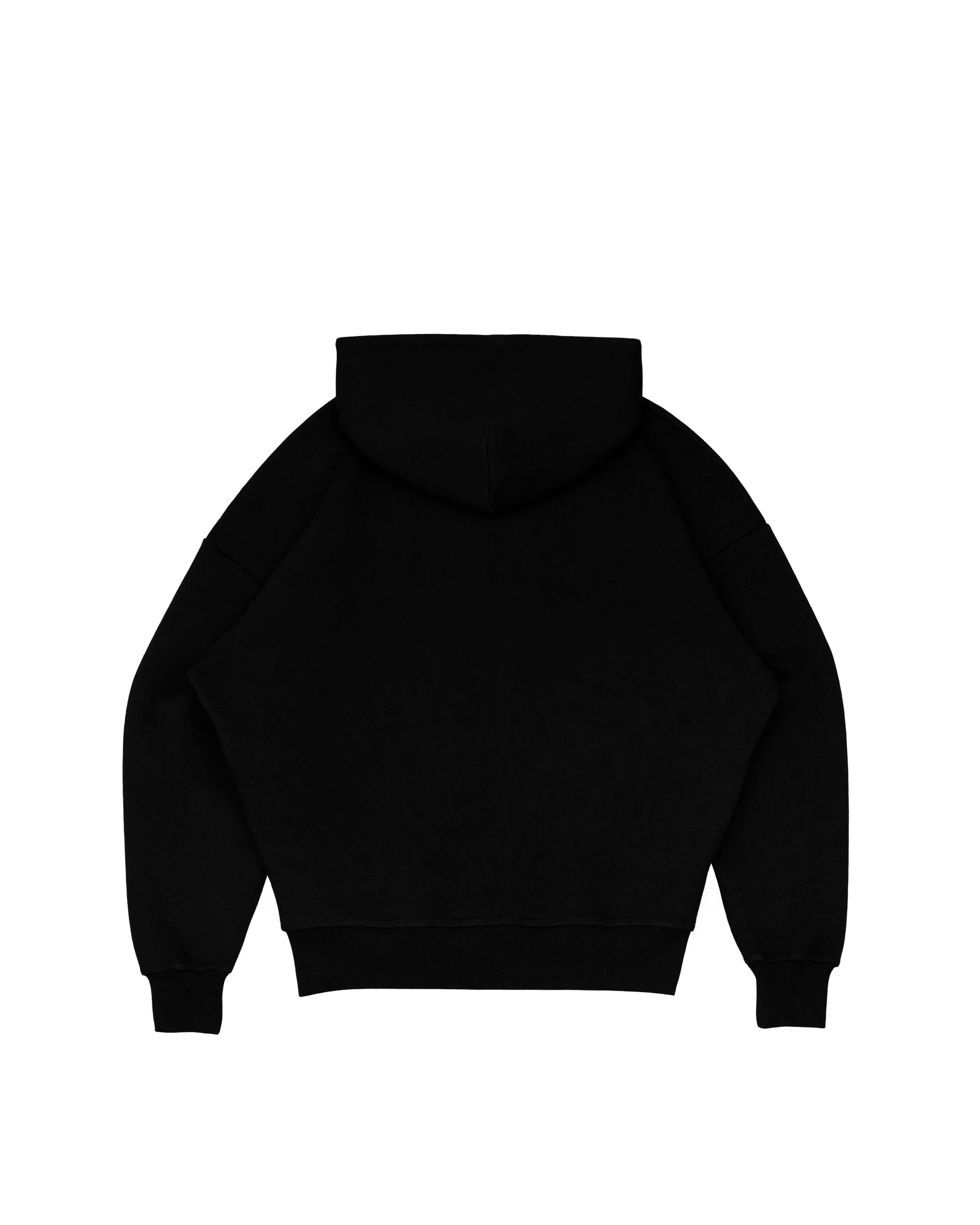 Disc Hoodie Black [630GSM]|Streetwear Oversized Vintage Casual Wear-Coordom