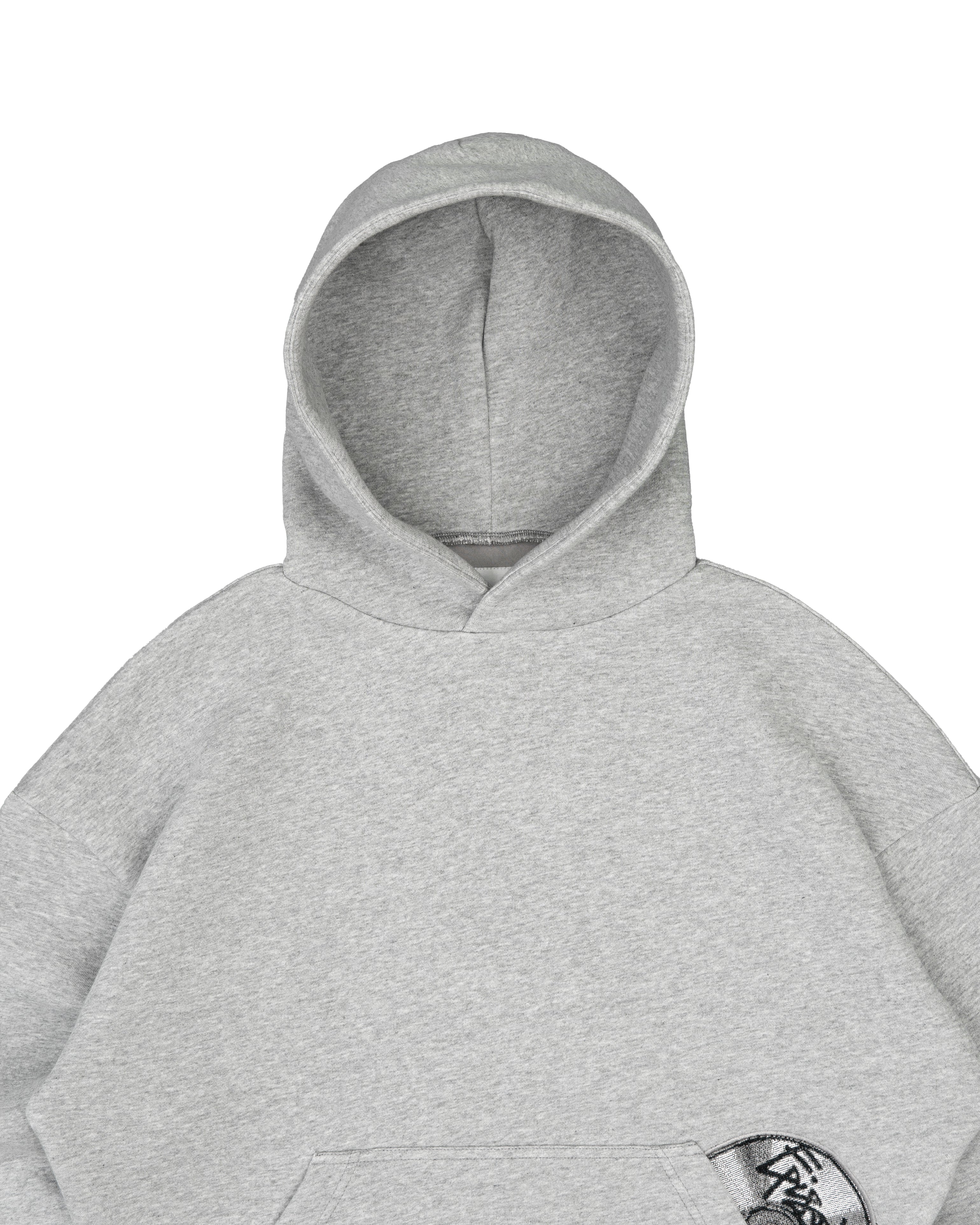 Disc Hoodie Grey [630GSM]|Streetwear Oversized Vintage Casual Wear-Coordom