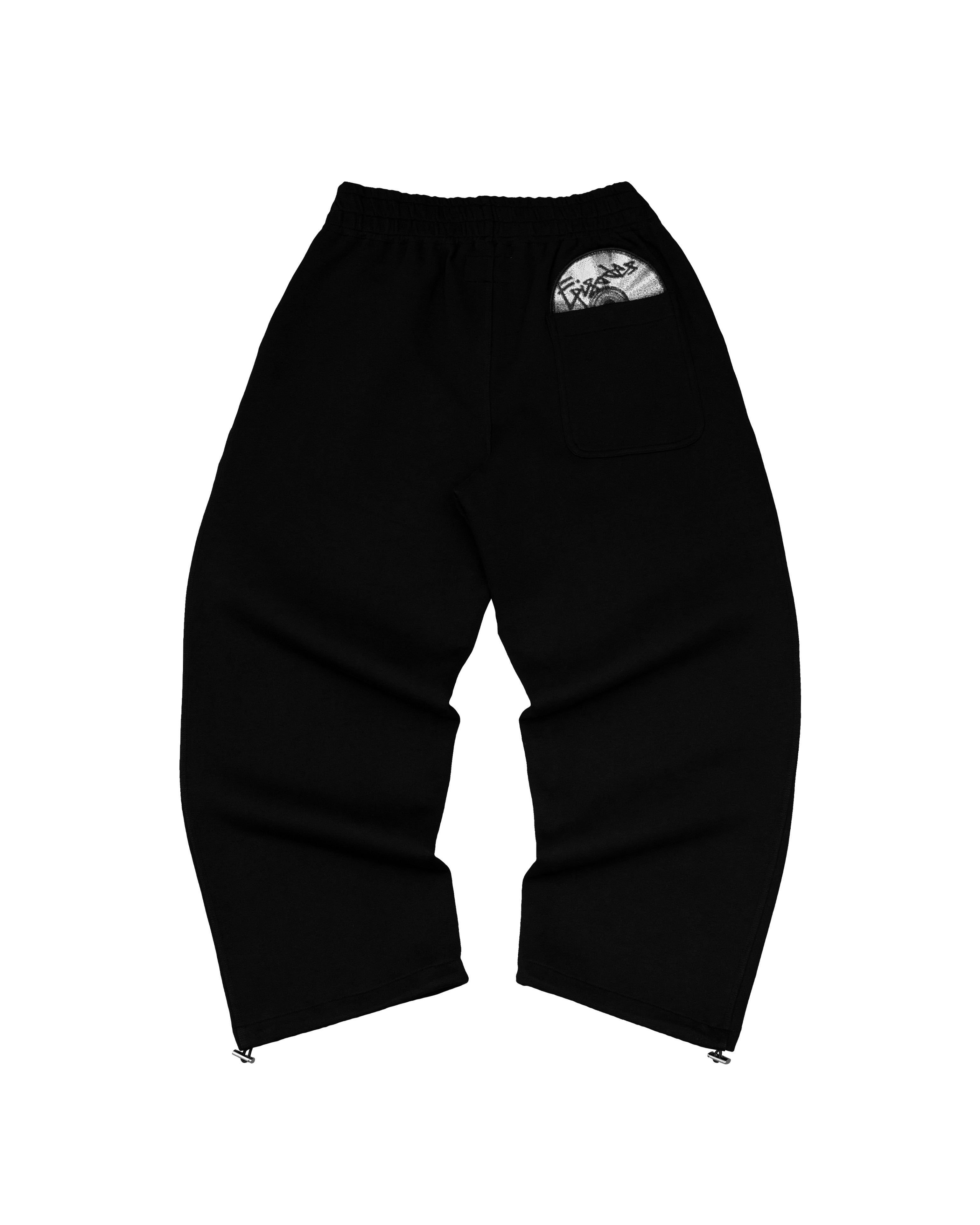 Disc Baggy Joggers Black [630GSM]-Coordom