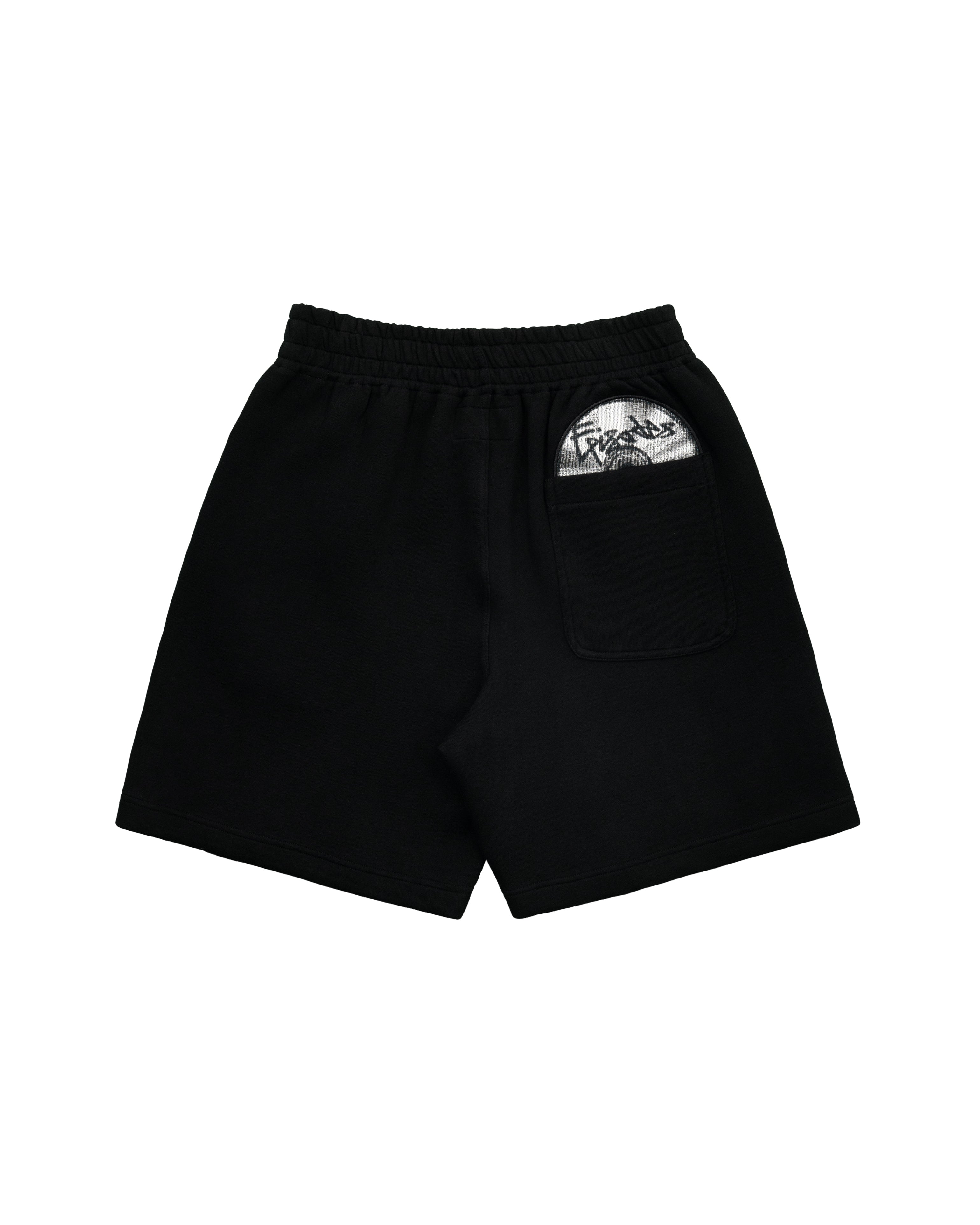 Disc Baggy Shorts Black [630GSM]-Coordom
