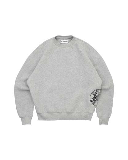 Disc Sweatshirt Grey [630GSM]-Coordom