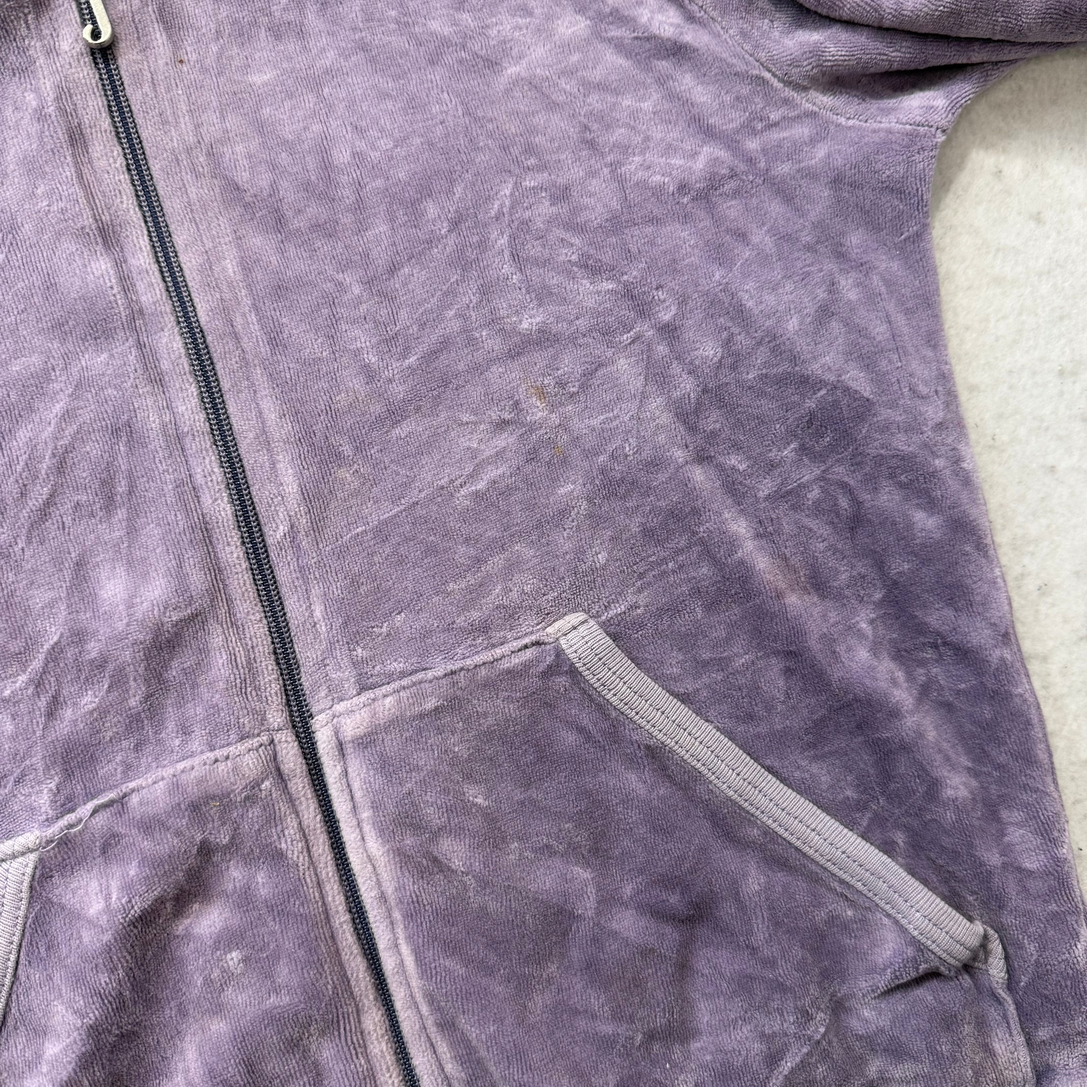 Juicy Couture All Hail Juicy Women's Lavender Velour Zip-Up Hoodie Y2k Size 12-Coordom