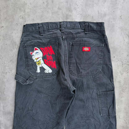 (33X32) DanDaDan Dickies embroidered jeans-Coordom