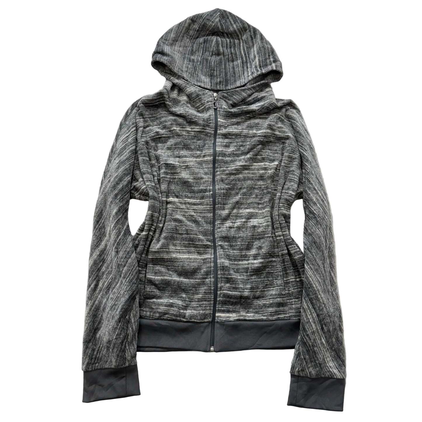 Juicy Couture Women's Gray Space-Dye Velour Track Jacket Casual Y2k Size XL-Coordom