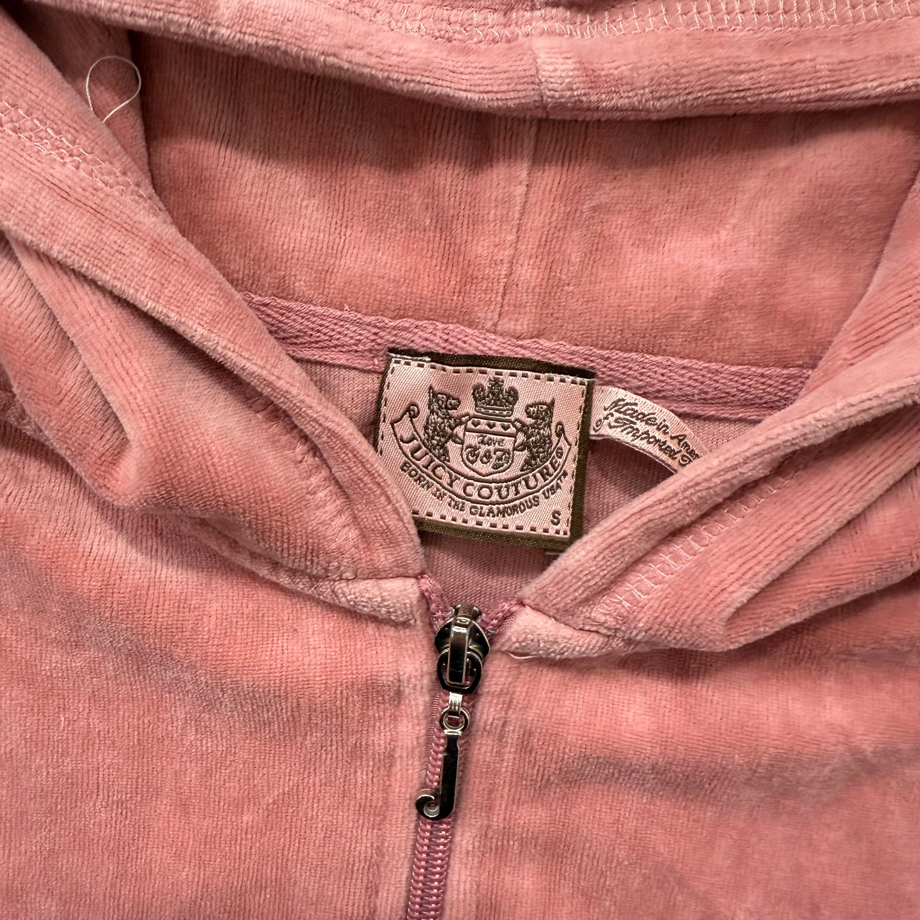 Vintage Juicy Couture Scottie Dogs Women's Pink Velour Zip-Up Hoodie Y2k Size S-Coordom