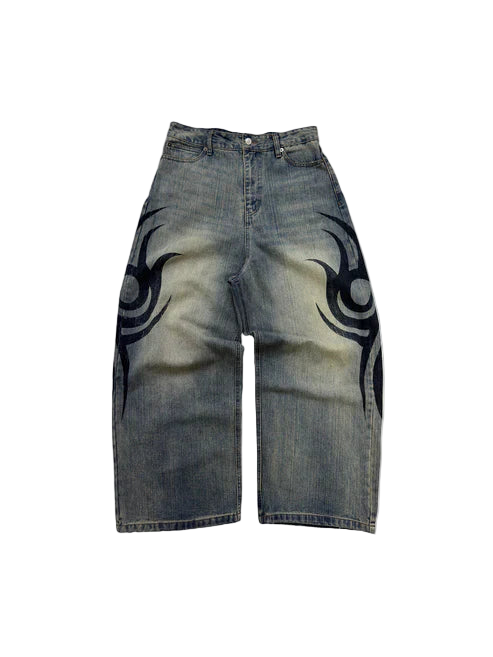 Faded Tribal Jeans-Coordom