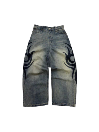 Faded Tribal Jeans-Coordom