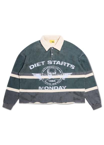 Free World Rugby - Hunter/Navy|Streetwear Oversized Vintage Casual Wear-Coordom